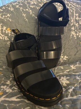 Dr. Martens Black Strappy Platform Sandals size 7
